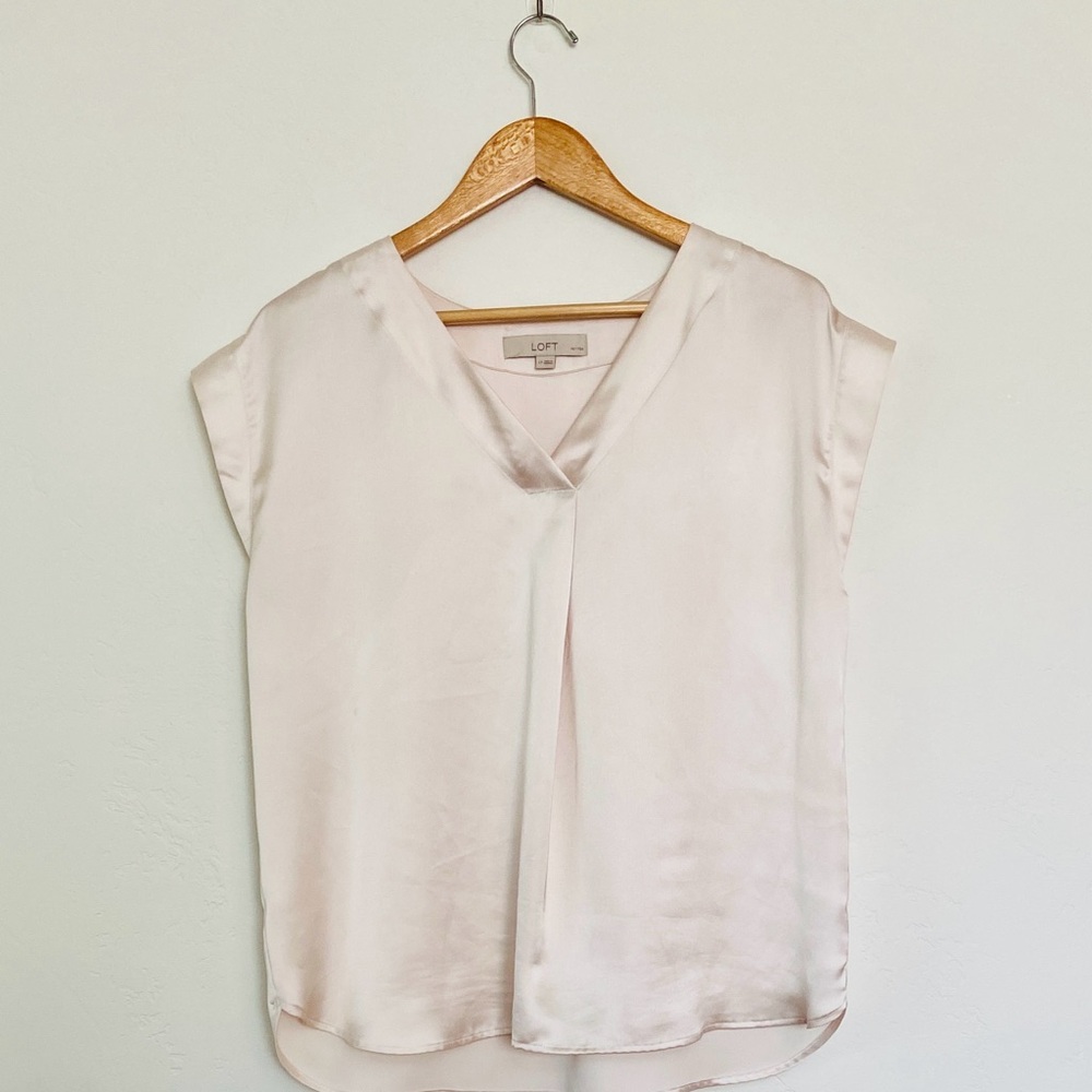 LOFT Women's Elegant Cream Blouse